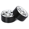CNC Metal 1.9" Beadlock 5-Spokes Wheel Rim Hub for 1/10 RC Crawler Traxxas TRX4 Axial SCX10 90046 Defender D90 D110 - 4Pc Set Silver