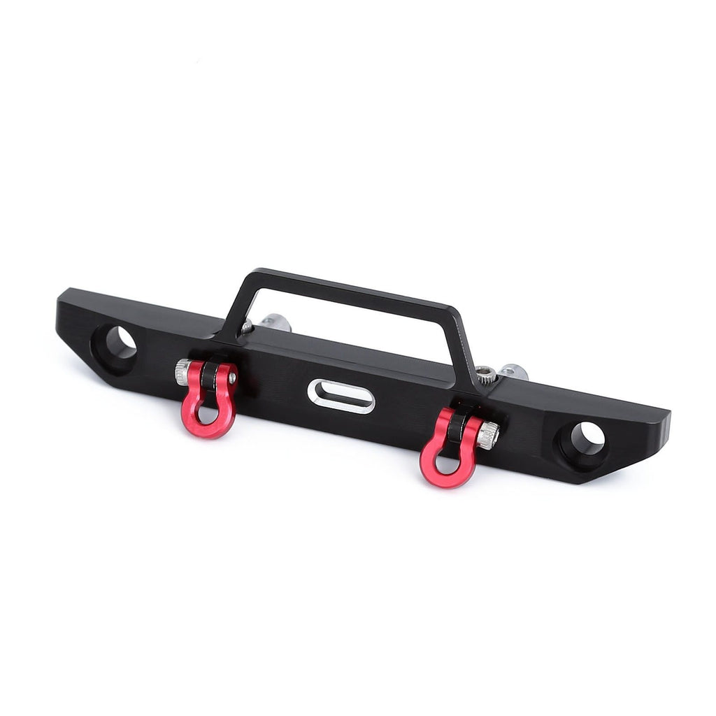 58*15mm Metal Front Bumper with Hook for 1/24 RC Crawler Car Axial SCX24 90081 Upgrade Parts -1 Set Black