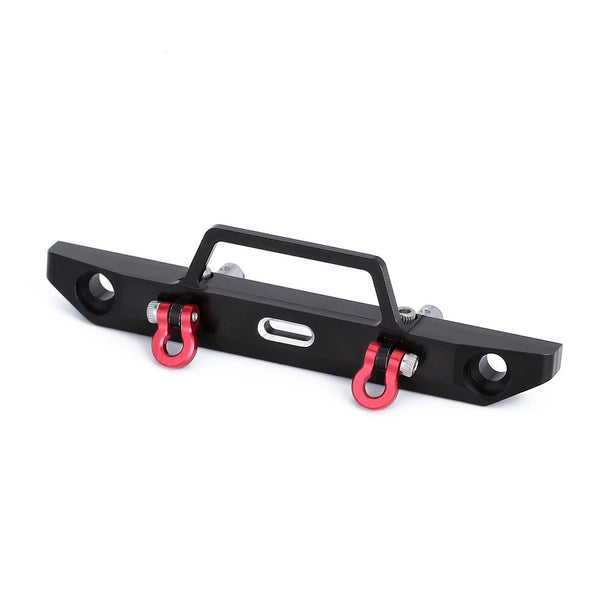 58*15mm Metal Front Bumper with Hook for 1/24 RC Crawler Car Axial SCX24 90081 Upgrade Parts -1 Set Black