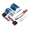 Metal Dual Fan 41-43mm Motor Radiator Heat Sink for 1/8 RC Car Monster Truck Traxxas SUMMIT E-REVO - 1 Set Blue