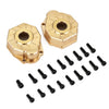 Outer Portal Drive Housing Brass Heavy Counterweight 41g/pc for 1/10 RC Crawler Traxxas TRX-4 TRX-6 8251 Upgrade Parts - 6Pc Set