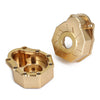 Outer Portal Drive Housing Brass Heavy Counterweight 41g/pc for 1/10 RC Crawler Traxxas TRX-4 TRX-6 8251 Upgrade Parts - 6Pc Set