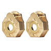 Outer Portal Drive Housing Brass Heavy Counterweight 41g/pc for 1/10 RC Crawler Traxxas TRX-4 TRX-6 8251 Upgrade Parts - 6Pc Set