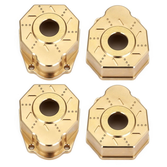 Outer Portal Drive Housing Brass Heavy Counterweight 41g/pc for 1/10 RC Crawler Traxxas TRX-4 TRX-6 8251 Upgrade Parts - 4Pc Set
