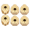 Outer Portal Drive Housing Brass Heavy Counterweight 41g/pc for 1/10 RC Crawler Traxxas TRX-4 TRX-6 8251 Upgrade Parts - 6Pc Set