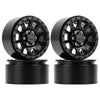 Heavy 2.2" Beadlock Metal Wheel Rim 249g/pc for 1/10 RC Crawler Car Axial SCX10 90046 Wraith RR10 Traxxas TRX-6 - 4Pc Black