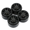 Heavy 2.2" Beadlock Metal Wheel Rim 249g/pc for 1/10 RC Crawler Car Axial SCX10 90046 Wraith RR10 Traxxas TRX-6 - 4Pc Black