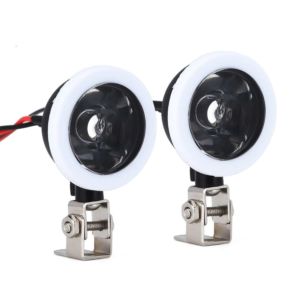 LED Lights Headlights Spotlight for 1/10 RC Car Crawler Traxxas TRX4 TRX6 Axial SCX10 90046 Redcat Gen8 - 1 Pr Set