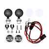 LED Lights Headlights Spotlight with Bracket for 1/10 RC Car Crawler Traxxas TRX4 TRX6 Axial SCX10 90046 Redcat Gen8 - 1Pr Set