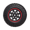 49*18mm Beadlock Micro Crawler Wheel Rims Tires Set for 1/24 RC Crawler Car Axial SCX24 90081 - 4Pc Red