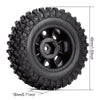 49*18mm Beadlock Micro Crawler Wheel Rims Tires Set for 1/24 RC Crawler Car Axial SCX24 90081 - 4Pc Red