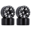 1.0" Beadlock CNC Micro Crawler Alloy Wheel Rim Hub for 1/24 RC Crawler Car Axial SCX24 90081 AXI00001 - 4Pc Black