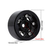 1.0" Beadlock CNC Micro Crawler Alloy Wheel Rim Hub for 1/24 RC Crawler Car Axial SCX24 90081 AXI00001 - 4Pc Black