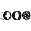 1.0" Beadlock CNC Micro Crawler Alloy Wheel Rim Hub for 1/24 RC Crawler Car Axial SCX24 90081 AXI00001 - 4Pc Black