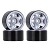 1.0" Beadlock CNC Micro Crawler Alloy Wheel Rim Hub for 1/24 RC Crawler Car Axial SCX24 90081 AXI00001 - 4Pc Grey