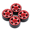 1.0" Beadlock CNC Micro Crawler Alloy Wheel Rim Hub for 1/24 RC Crawler Car Axial SCX24 90081 AXI00001 - 4Pc Red