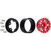 1.0" Beadlock CNC Micro Crawler Alloy Wheel Rim Hub for 1/24 RC Crawler Car Axial SCX24 90081 AXI00001 - 4Pc Red