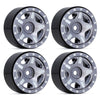 1.0" Beadlock CNC Micro Crawler Alloy Wheel Rim Hub for 1/24 RC Crawler Car Axial SCX24 90081 AXI00001 - 4Pc Grey