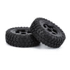 1.0" 49*18mm Beadlock Micro Crawler Alloy Wheel Rims Tires Set for 1/24 RC Crawler Car Axial SCX24 90081 AXI00001 - 4Pc Black