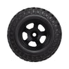 1.0" 49*18mm Beadlock Micro Crawler Alloy Wheel Rims Tires Set for 1/24 RC Crawler Car Axial SCX24 90081 AXI00001 - 4Pc Black