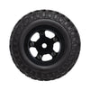 1.0" 49*18mm Beadlock Micro Crawler Alloy Wheel Rims Tires Set for 1/24 RC Crawler Car Axial SCX24 90081 AXI00001 - 4Pc Black