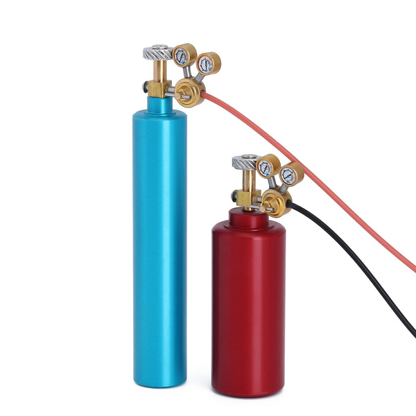 Metal Mini Oxygen & Acetylene Tank Welding Torch Accessory for 1/10 RC Crawler Car Axial SCX10 90046 Traxxas TRX-4 TRX-6 - Blue+Red