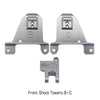 Aluminum Alloy Front & Rear Shock Towers Mount For 1/10 RC Crawler Traxxas TRX4 TRX-4 8216 Upgrade Part - Gray