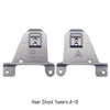 Aluminum Alloy Front & Rear Shock Towers Mount For 1/10 RC Crawler Traxxas TRX4 TRX-4 8216 Upgrade Part - Gray