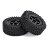 1.0" Beadlock Micro Crawler Alloy Wheel Rims Tires Set (5-Spoke) for 1/24 RC Crawler Car Axial SCX24 90081 AXI00001 Deadbolt - 4Pc Black