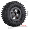1.0" Beadlock Micro Crawler Alloy Wheel Rims Tires Set (5-Spoke) for 1/24 RC Crawler Car Axial SCX24 90081 AXI00001 Deadbolt - 4Pc Black