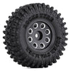 1.0" Beadlock Micro Crawler Alloy Wheel Rims Tires Set (8-Holes) for 1/24 RC Crawler Car Axial SCX24 90081 AXI00001 Deadbolt - 4Pc Black