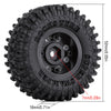 1.0" Beadlock Micro Crawler Alloy Wheel Rims Tires Set (8-Holes) for 1/24 RC Crawler Car Axial SCX24 90081 AXI00001 Deadbolt - 4Pc Black