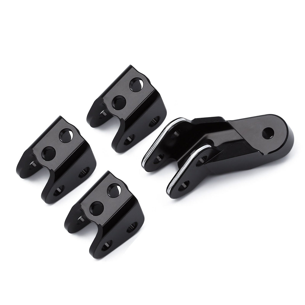 Aluminum Axle Mount Set Suspension Links Stand for 1/10 RC Crawler Car Redcat Gen8 Upgrade Parts -4Pc Set Black
