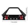 Metal Front Bumper with Lights for 1/10 RC Crawler Traxxas TRX4 Axial SCX10 90046 & SCX10 III AXI03007 AXI03003 (Style B) - 1 Set Black