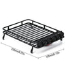 235*155mm Metal Roof Rack Luggage Carrier with LED Lights for 1/10 RC Crawler Car Axial SCX10 90046 Traxxas TRX4 (Style A) - 1 Set