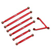 Aluminum Chassis Links Set for 1/24 RC Crawler Car LWB 133.5mm Axial SCX24 Deadbolt AXI90081 Upgrade Parts - Red