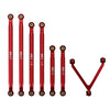 Aluminum Chassis Links Set for 1/24 RC Crawler Car LWB 133.5mm Axial SCX24 Deadbolt AXI90081 Upgrade Parts - Red