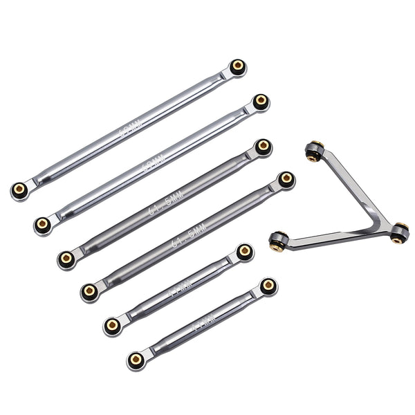 Aluminum Chassis Links Set for 1/24 RC Crawler Car LWB 133.5mm Axial SCX24 Deadbolt AXI90081 Upgrade Parts - Grey