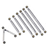 Aluminum Chassis Links Set for 1/24 RC Crawler Car LWB 133.5mm Axial SCX24 Deadbolt AXI90081 Upgrade Parts - Grey