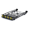 Metal Roof Rack Luggage Carrier with Smile Face LED Lights for 1/10 RC Crawler Car Axial SCX10 II 90046 Traxxas TRX4 Bronco - 1 Set Black