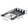 Metal Roof Rack Luggage Carrier with Smile Face LED Lights for 1/10 RC Crawler Car Axial SCX10 II 90046 Traxxas TRX4 Bronco - 1 Set Black