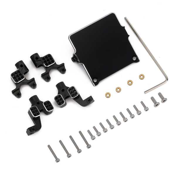 Shock Mounts Receiver Stand for 1/24 RC Crawler Car Axial SCX24 AXI90081 AXI00002 AXI00001 AXI00004 Upgrade Parts - Black