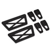 Aluminum Chassis Frame Lift Mount Kit for 1/10 RC Crawler Car Axial SCX10 DIY Upgrade Parts - 1 Set Black