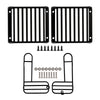 Metal Front Rear Light Cover Protective Shell for 1/10 RC Crawler Car Traxxas TRX4 Defender Body Shell Upgrade Parts - 1 Set Black