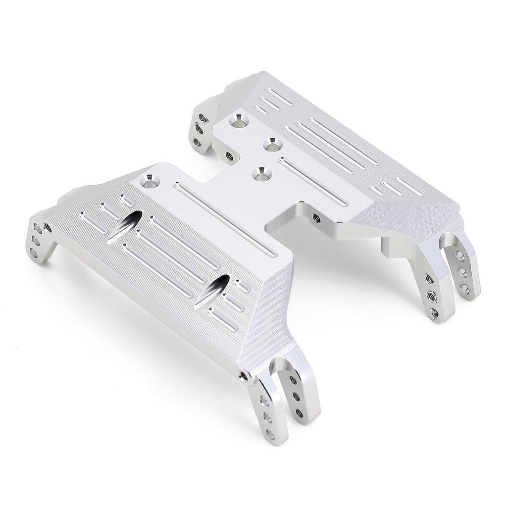 CNC Aluminum Transmission Base Gearbox Mount for RC Car Crawler Axial Capra 1.9 Unlimited Upgrade Parts - 1 Set Silver
