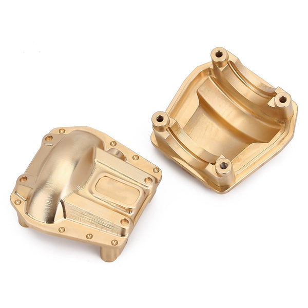 Brass Axle Diff Cover For 1/6 RC Crawler Car Axial SCX6 Jeep JLU Wrangler Upgrade Parts - 2Pc Set