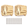 Brass Axle Diff Cover For 1/6 RC Crawler Car Axial SCX6 Jeep JLU Wrangler Upgrade Parts - 2Pc Set