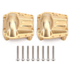 Brass Axle Diff Cover For 1/6 RC Crawler Car Axial SCX6 Jeep JLU Wrangler Upgrade Parts - 2Pc Set