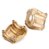 Brass Axle Diff Cover For 1/6 RC Crawler Car Axial SCX6 Jeep JLU Wrangler Upgrade Parts - 2Pc Set