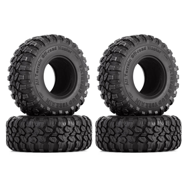 118*44mm 2.2" Rubber Wheel Tires for 1:10 RC Crawler Car Traxxas TRX4 TRX6 Axial SCX10 90046 - 4Pc Set